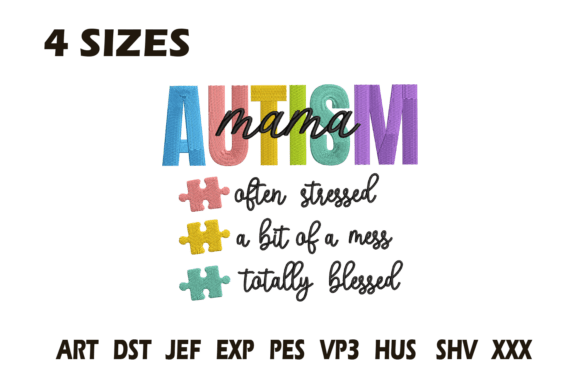Autism Mama Embroidery Design Blessed Review