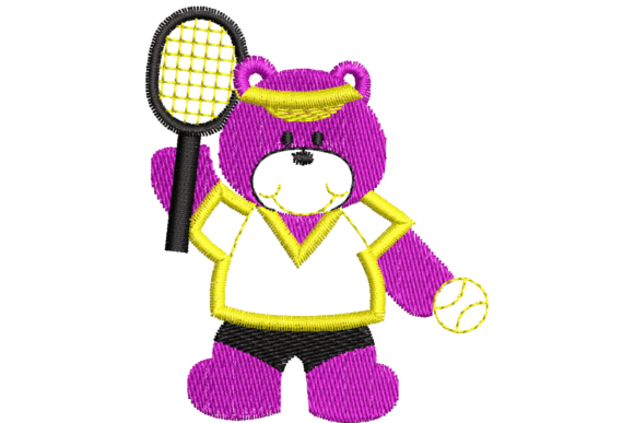 Bear Playing Tennis Embroidery Design Review