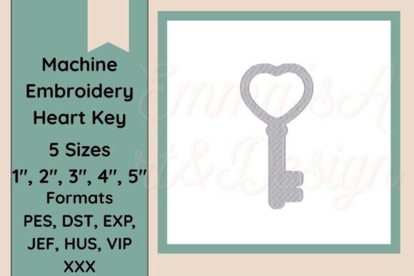 Heart Key Machine Embroidery Design Review