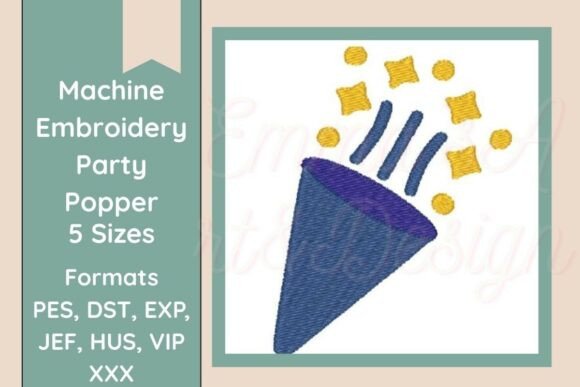 Party Popper Machine Embroidery Design Review