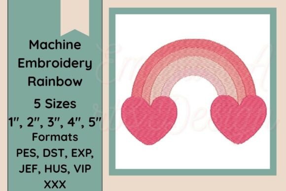 Rainbow Heart Machine Embroidery Design Review