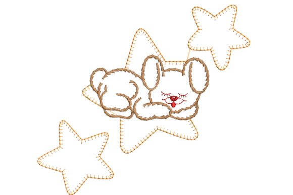 Sleeping Puppy on Star Embroidery Design Review