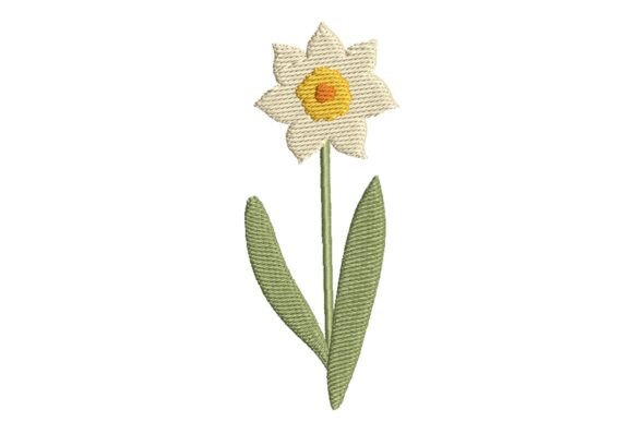 White Daffodil Embroidery Review for Etsy Shops